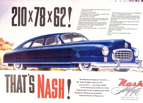 Nash airflyte vintage car 2pg - car,