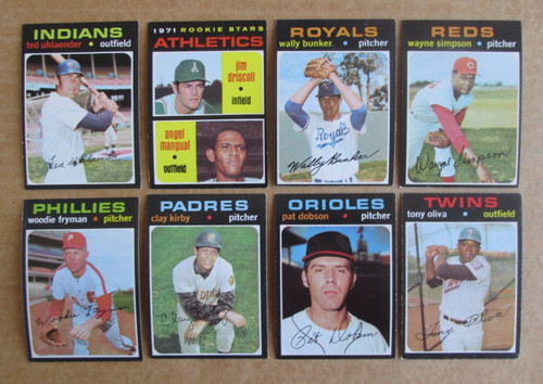 1971 topps baseball card - baseball,